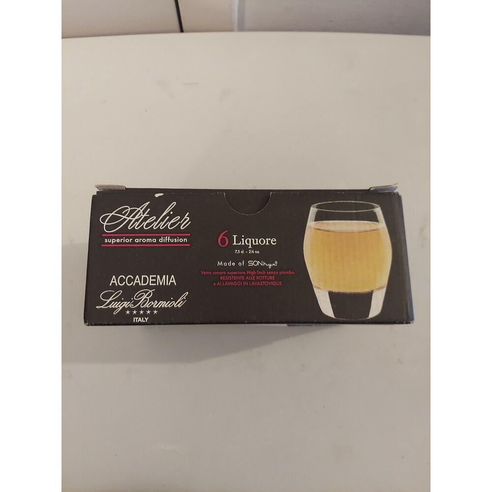 Luigi Bormioli Atelier SON.hyx Accademia 6 Liqueur Glasses 2.5 oz